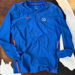 Boise State Nike Blue and Orange Quarter-Zip Jacket